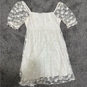 White Lace Babydoll Dress